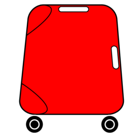 Webdesign, tekening van een koffer